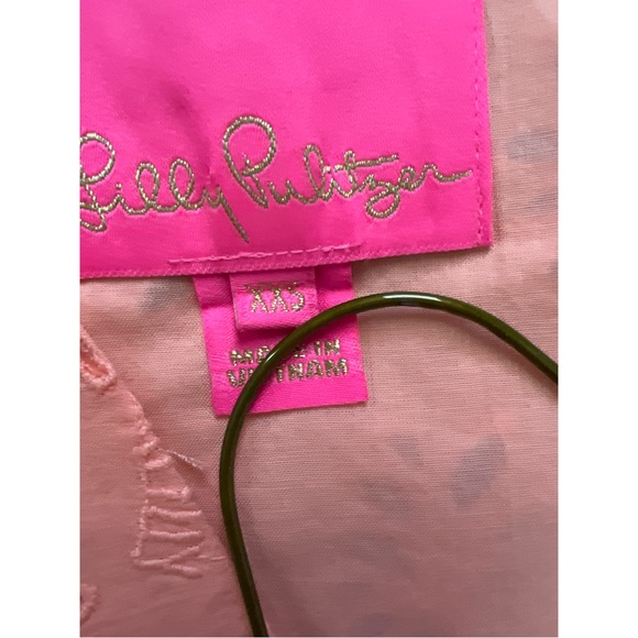 NWOT LILLY PULITZER Astara Peach Eyelet Palm Tree Dress, Size: XXS - Picture 11 of 11